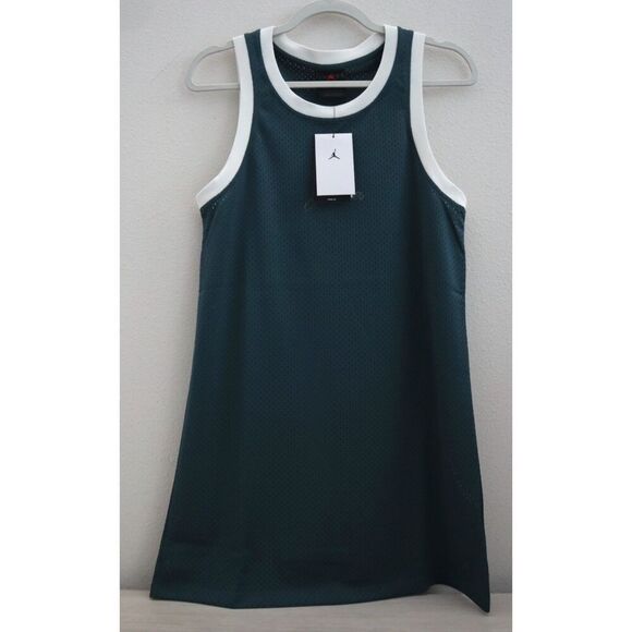 Nike Air Jordan HJ6368-366 Women's Sz XS Green Heritage Jumpman Jersey Dress - Picture 1 of 13